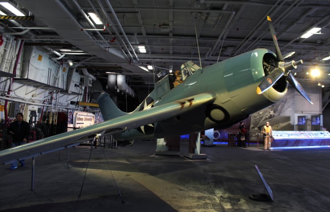 06 The Grumman F4F Wildcat, an American carrier-based fighter aircraft, on display at the USS Midway Museum in San Diego, California, USA Photo Credit Zack Neher